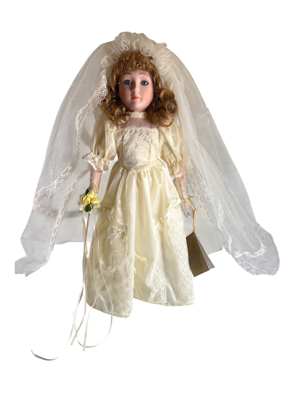 Vintage The Doll Collectors Guild "Caroline" Porcelain Bride 18" with Tags